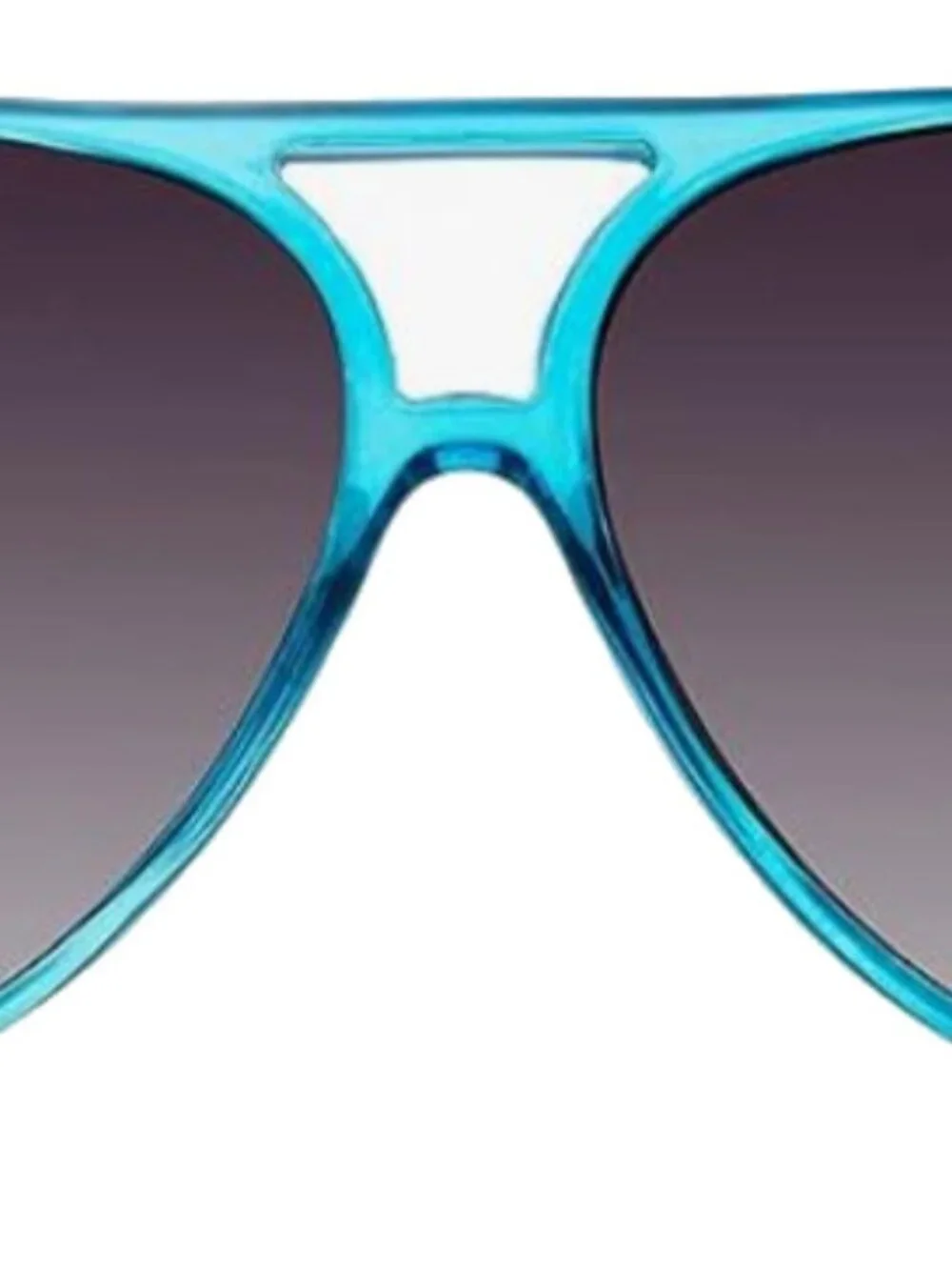 STEVE MADDEN Sunglasses Crystal Blue Frame Gradient Smoke Lens NEW